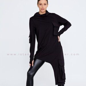 Caraclan funky black tunic brand new.